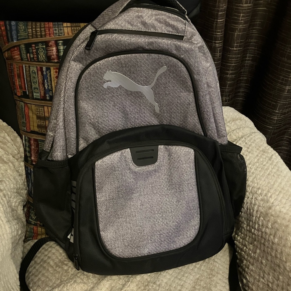 Puma Black and Gray Backpack.Tag Removed But Never Used